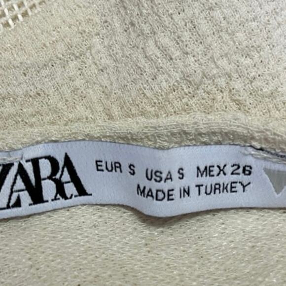 Zara Cream White Embroidered Floral Lace V-neck Sleeveless Romper Jumpsuit Sz S - Picture 11 of 16